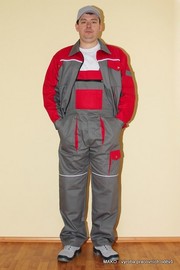 Kalhoty s laclem EXCELENT šedo/červené